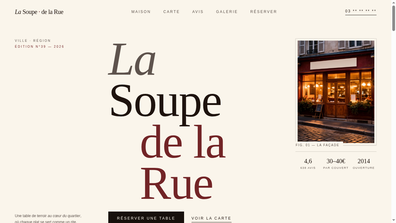 Aperçu du site La Soupe de la Rue