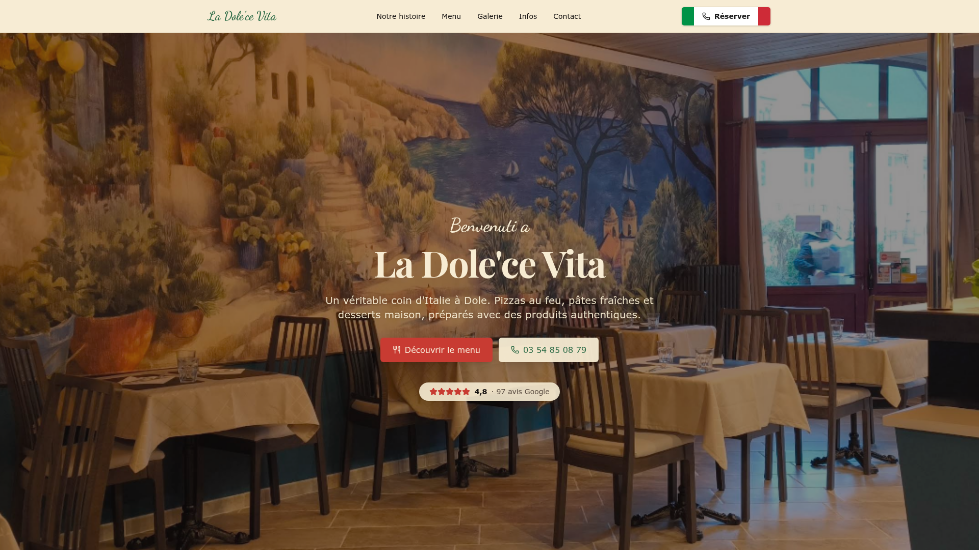 Aperçu du site La Dolce Vita