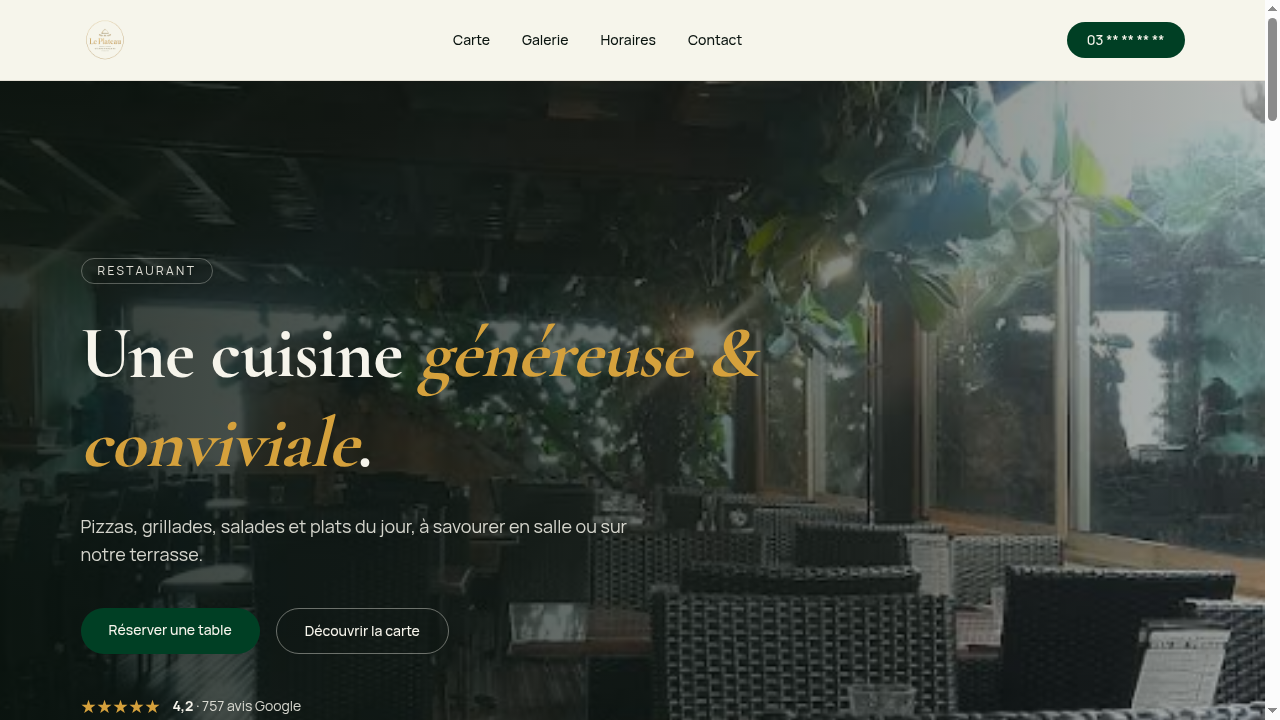 Aperçu du site Le Plateau